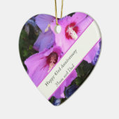 43e bruiloft Jubileum Keramisch Ornament (Links)