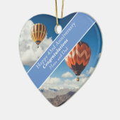 43e bruiloft Jubileum Keramisch Ornament (Links)