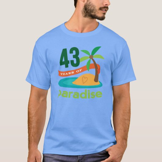 43e bruiloft Jubileum leuk cadeau voor haar T-shirt (Voorkant)