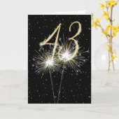 43e bruiloft-sparklers kaart (Gele Bloem)