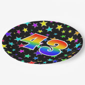 43e Evenement: Vet, Leuk, Kleurrijke Regenboog 43 Papieren Bordje (Gekanteld)