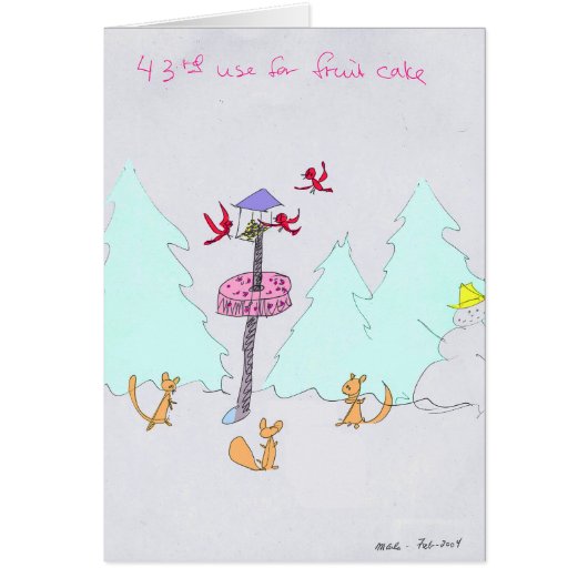 43e gebruik voor feestcake-kaartje voor vakantie (Voorkant)