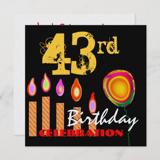 43e goudkaarsen en ballonmetaal kaart (Voorkant / Achterkant)