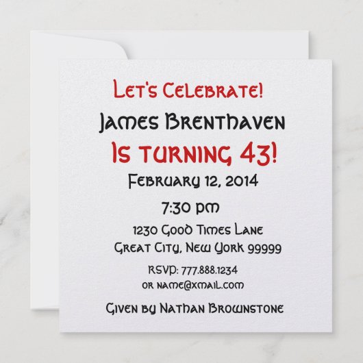 43e goudkaarsen en ballonmetaal kaart (Achterkant)