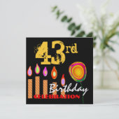 43e goudkaarsen en ballonmetaal kaart (Staand voorkant)