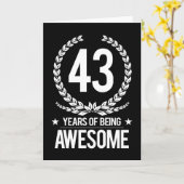 43e verjaardag (43 jaar Geweldige) Kaart (Gele Bloem)