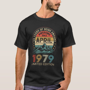 43e verjaardag 43 jaar oud Geweldige sinds april 1 T-shirt