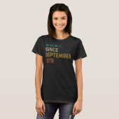 43e verjaardag 43 jaar oude geit sinds 19 septembe t-shirt (Voorkant volledig)