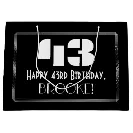 43e verjaardag ~ Art Deco geïnspireerd look "43" + Groot Cadeauzakje