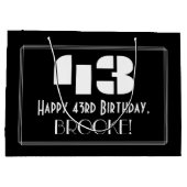 43e verjaardag ~ Art Deco geïnspireerd look "43" + Groot Cadeauzakje (Achterkant)