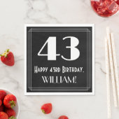 43e verjaardag ~ Art Deco geïnspireerde look "43", Servet (Insitu)