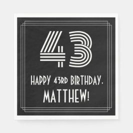 43e verjaardag: Art Deco Geïnspireerde look "43" + Servet