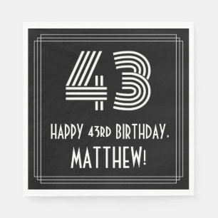 43e verjaardag: Art Deco Geïnspireerde look "43" + Servet