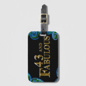 43e verjaardag bagagelabel (Voorkant (verticaal))