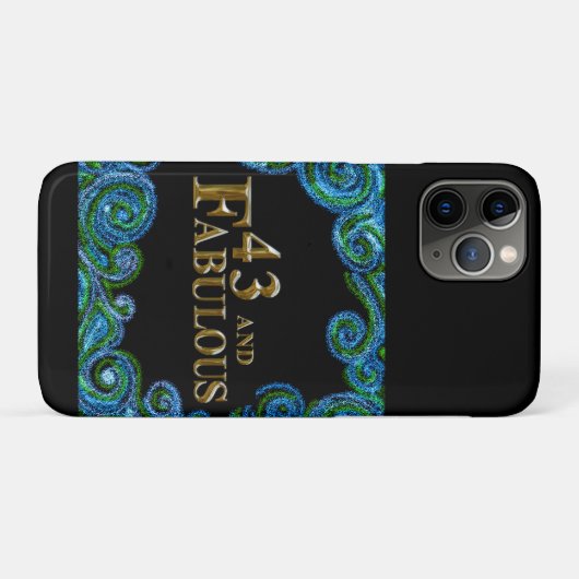 43e verjaardag Case-Mate iPhone case (Achterkant (horizontaal))