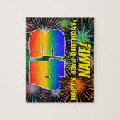 43e verjaardag: Fun, kleurrijk gevuurwerk Legpuzzel (Verticaal)