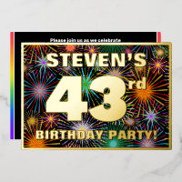 43e verjaardag — Fun, kleurrijke Fireworks-look