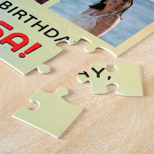 43e verjaardag: Fun Rainbow #, aangepaste naam & f Legpuzzel (Zijkant)