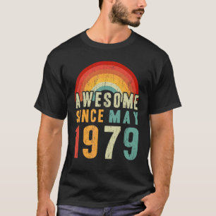 43e verjaardag Geweldige sinds mei 1979 43 jaar T-shirt