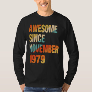 43e verjaardag Geweldige sinds november 1979 43 ja T-shirt