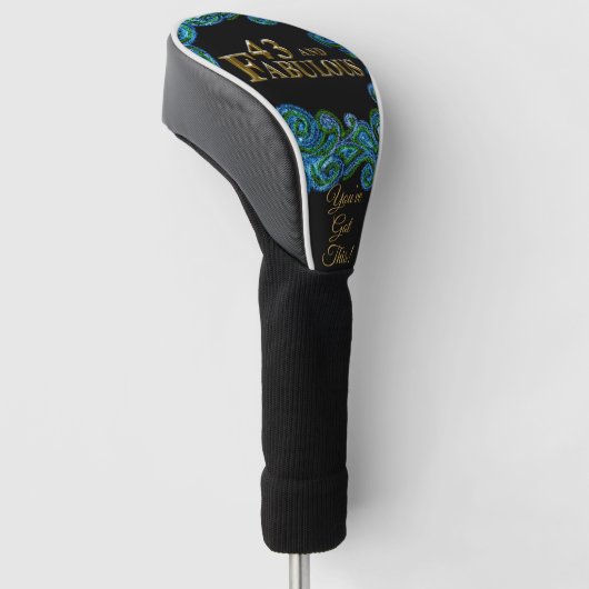 43e verjaardag golfheadcover (Schuin)