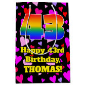 43e verjaardag: Het liefhebbende Kunstpatroon, Reg Medium Cadeauzakje (Voorkant)