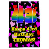 43e verjaardag: Het liefhebbende Kunstpatroon, Reg Medium Cadeauzakje (Achterkant)