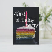 43e verjaardag kaart (Staand voorkant)