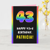 43e verjaardag: kleurrijke regenboog # 43, Naam va Kaart (Gele Bloem)