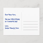 43e verjaardag: leuk sterrenpatroon, regenboog 43, briefkaart (Achterkant)