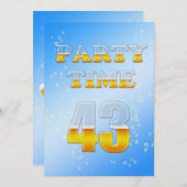 43e verjaardag met bier kaart (Voorkant / Achterkant)