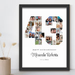 43e verjaardag nummer 43 aangepaste fotocollage poster<br><div class="desc">Vier 43ste verjaardag met dit gepersonaliseerde nummer 43 fotocollage poster. Dit aanpasbare geschenk is ook perfect voor trouwdag. Het is een geweldige manier om waardevolle herinneringen van je bruiloft en getrouwd leven weer te geven. Het poster bevat een collage van foto's die die speciale momenten vastleggen, en het kan worden...</div>