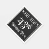 43e verjaardag Partij — Fancy Manuscript + de Naam Servet (Hoek)