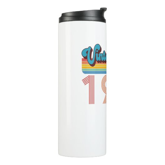 43e verjaardag  Retro 1978 Cassettebandje Thermosbeker (Gedraaid links)