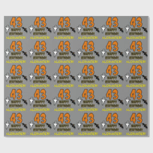43e verjaardag: Spooky Halloween Thema, aangepaste Cadeaupapier