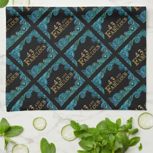 43e verjaardag theedoek (Gevouwen)