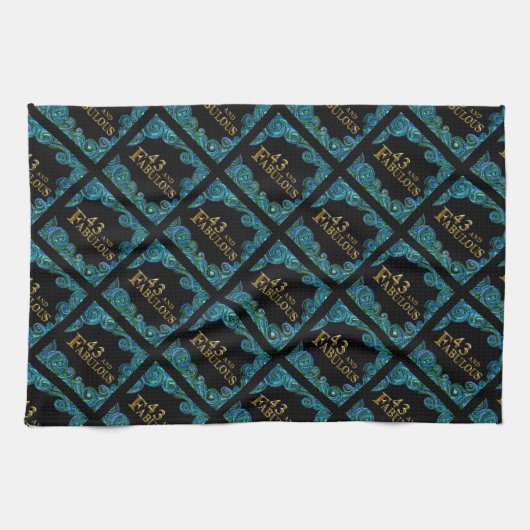 43e verjaardag theedoek (Horizontaal)