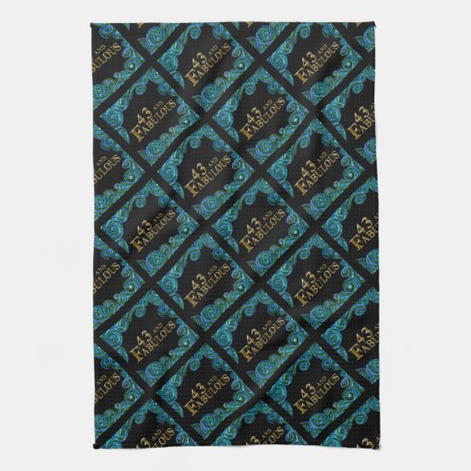 43e verjaardag theedoek (Verticaal)