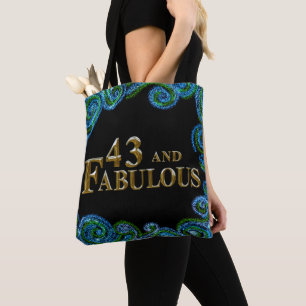 43e verjaardag tote bag