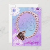 43e verjaardag uitnodiging (Voorkant / Achterkant)
