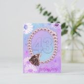 43e verjaardag uitnodiging (Staand voorkant)