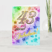 43e verjaardag uitnodiging (Voorkant)