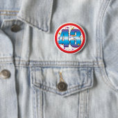 43e verjaardag v2 ronde button 5,7 cm (In situ)