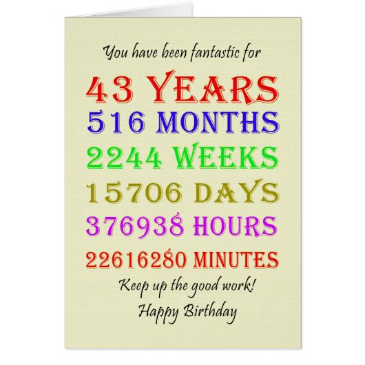 43e verjaardag van de mijlpalen (Voorkant)