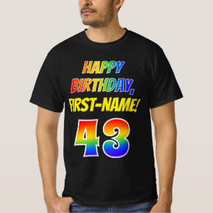 43e verjaardag — Vet, Plezier, Regenboog 43, Aange T-shirt