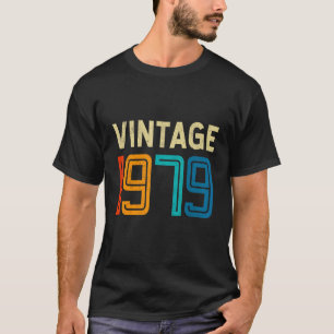 43e Verjaardag Vintage 1979 43 Jaar Oud Mannen Vro T-shirt