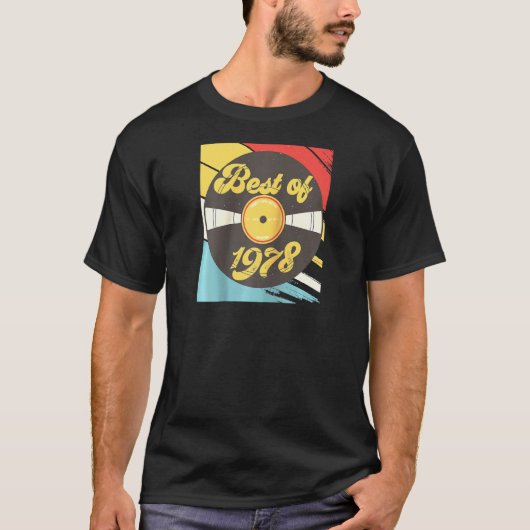 43e verjaardag Vinyl Record 1978 Raglan T-shirt (Voorkant)