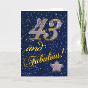 43e verjaardag voor iemand Fabulous Kaart