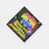 43e verjaardag: Vuurwapenpatroon van de vlinder + Servet (Hoek)