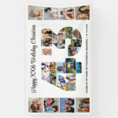 43e verjaardagsfeest Nummer 43 Fotocollage Spandoek (Verticaal)